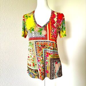 Johnny Was Bamboo Favorite short sleeve v neck tee Size XS
